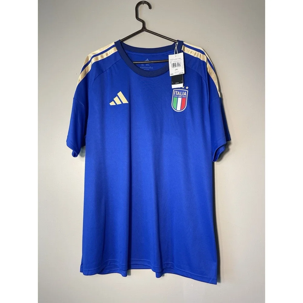 Adidas Italy Soccer Team Men's Home Fan Jersey Blue Size XL  New